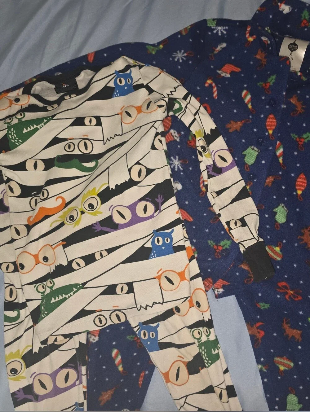 Kids Halloween & Christmas Holiday pj Bundle Set Size 6